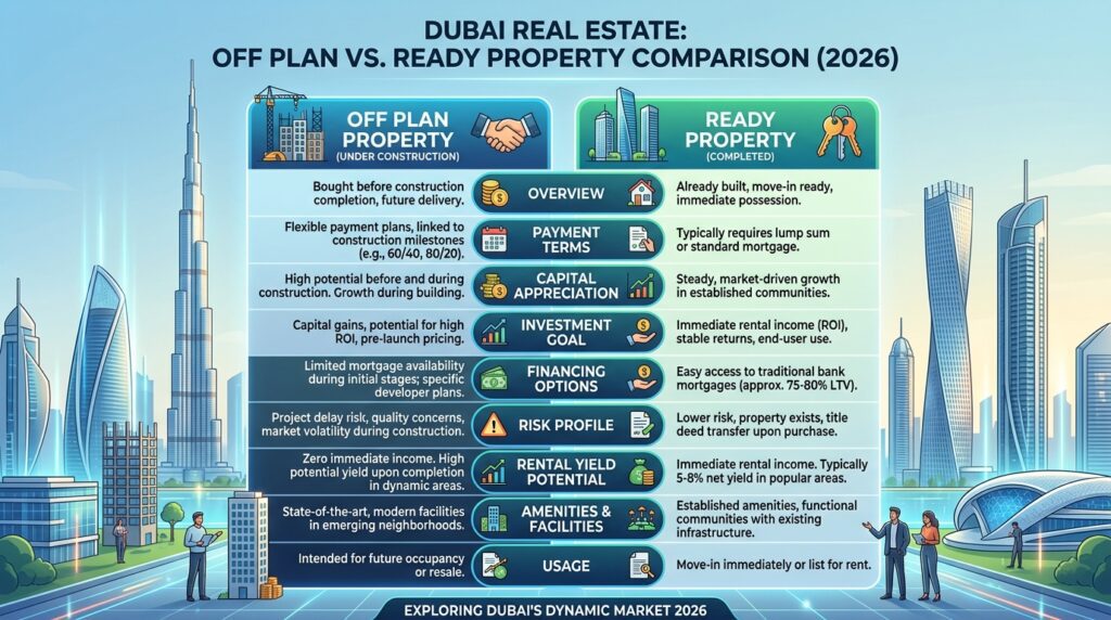 Off Plan vs Ready Property Dubai 2026