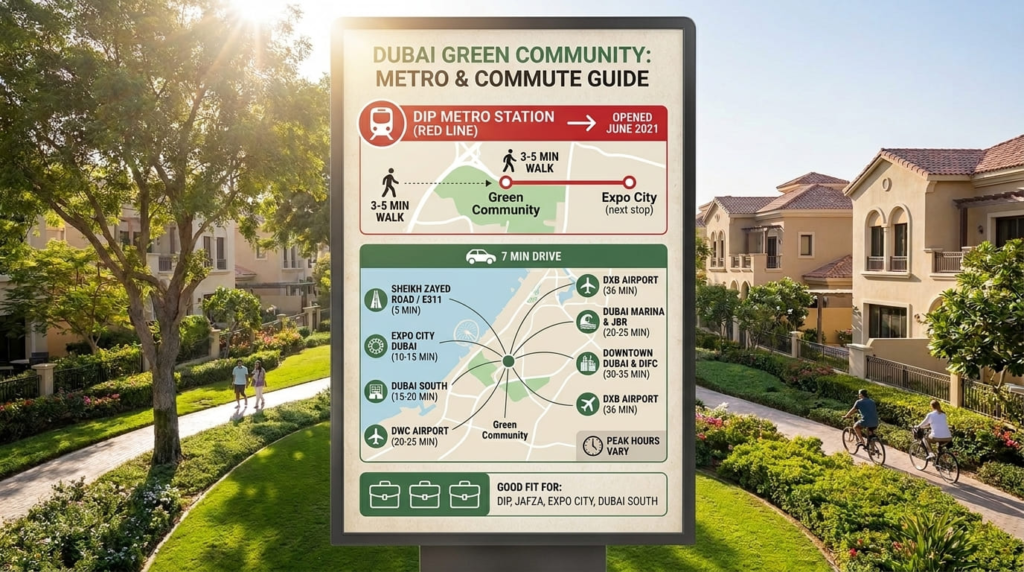 Dubai Metro Access and Commute Times
