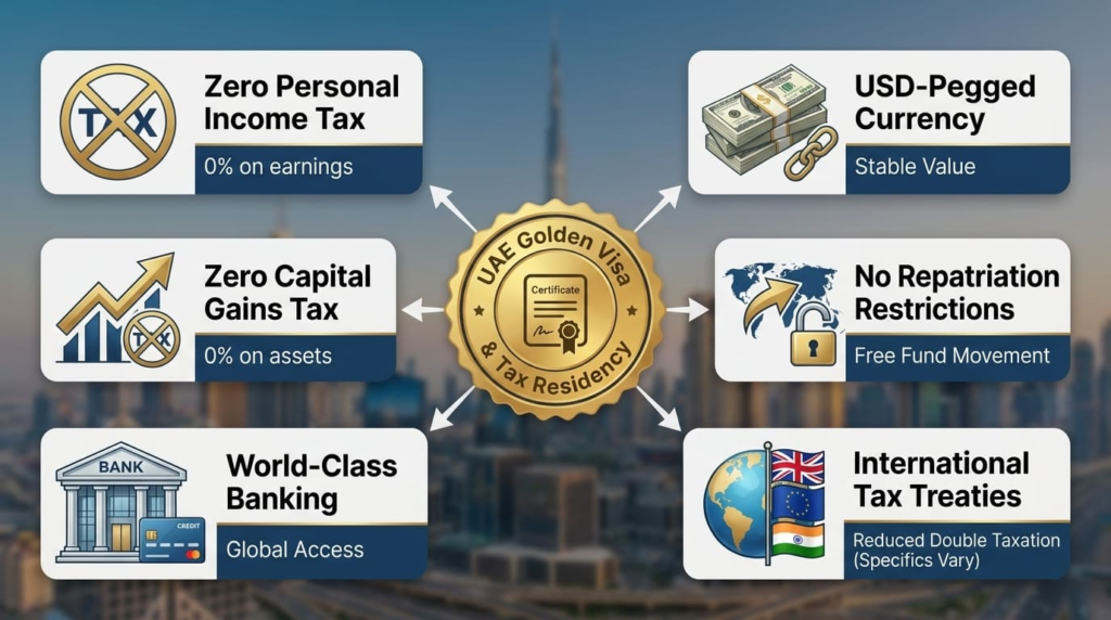 UAE Tax Residency Benefits for Golden Visa Dubai for Investors