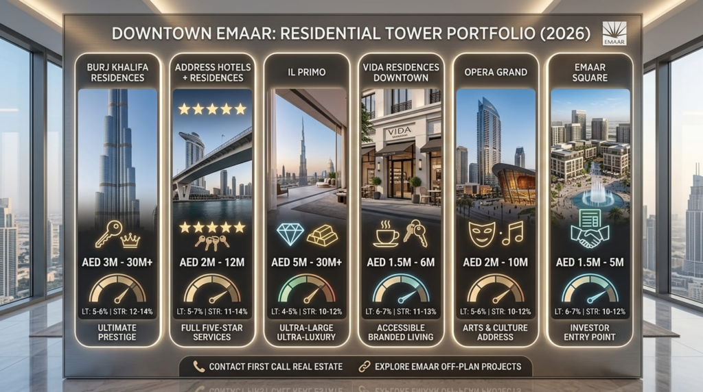Emaar Residential Tower in Downtown Dubai