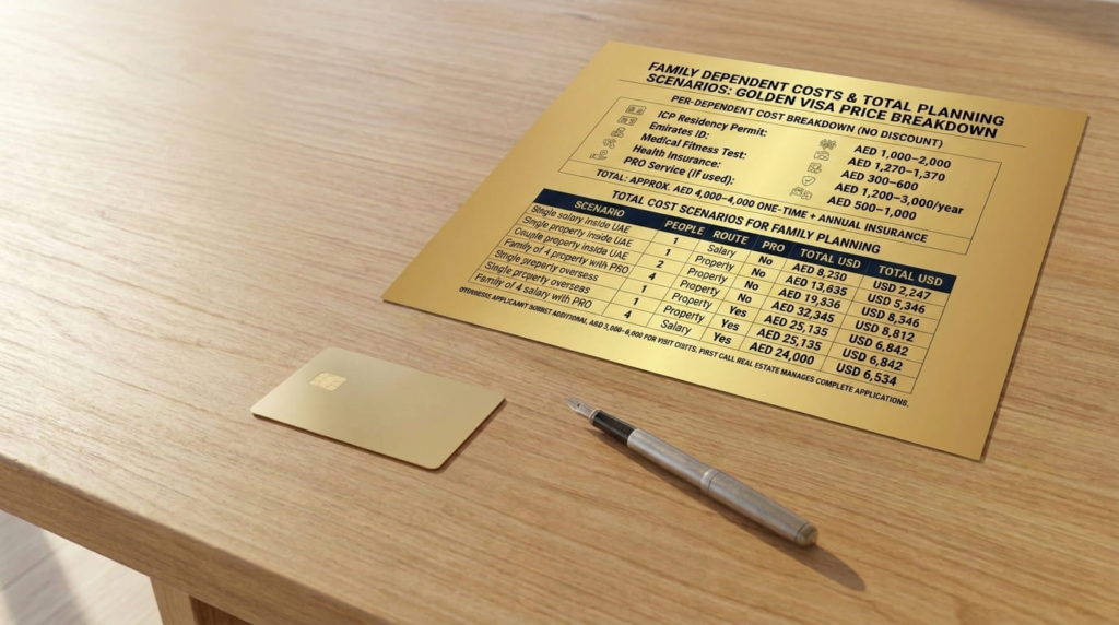 Golden Visa Price Breakdown