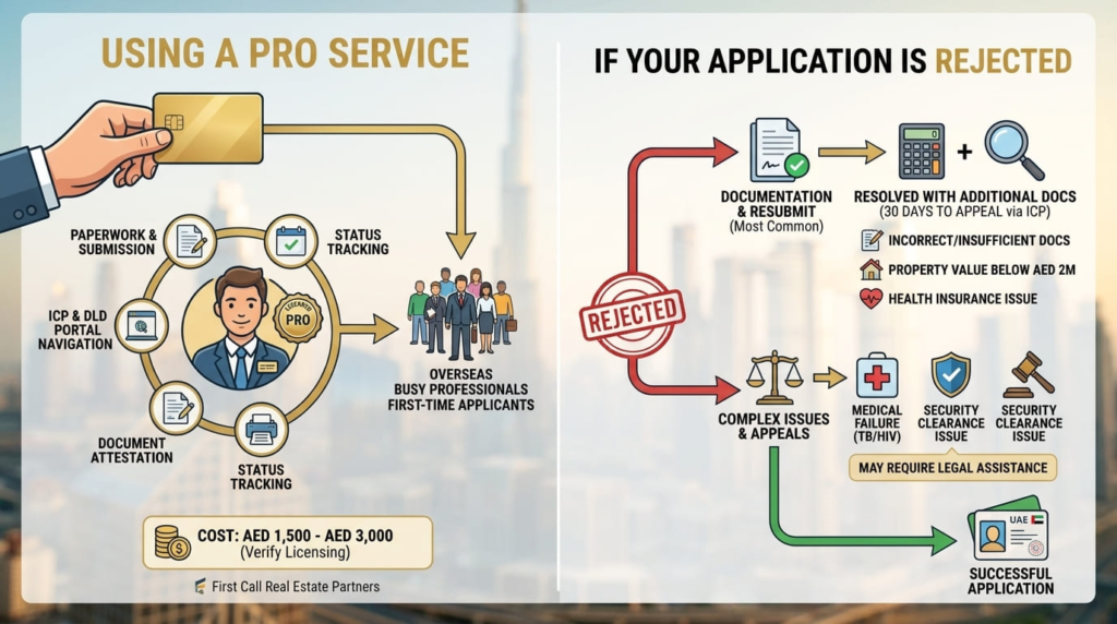 Using a PRO Service and What to Do If Your Application Is Rejected