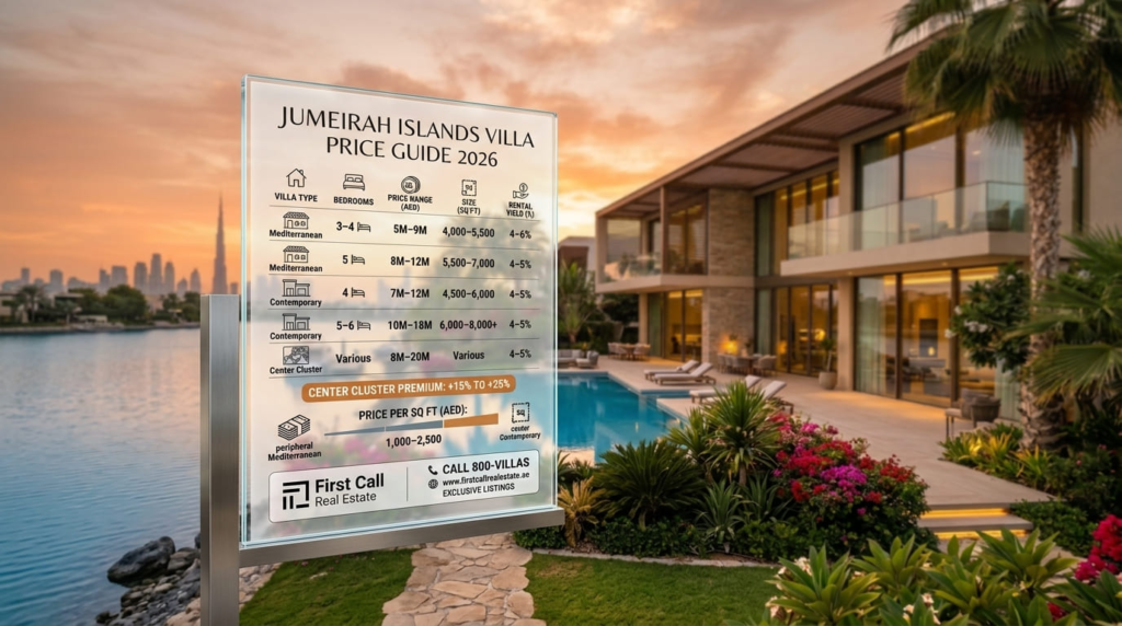 Jumeirah Islands Villa Price Guide 2026