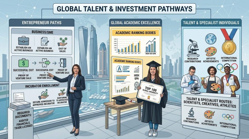 Entrepreneur, Student, and Specialist Routes