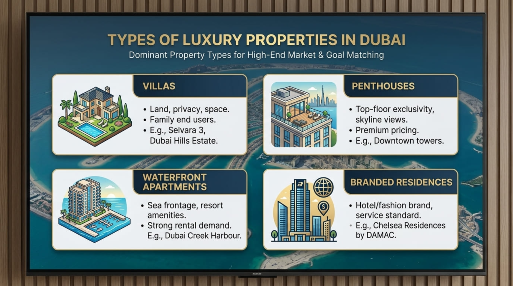 Types of Luxury Properties in Dubai