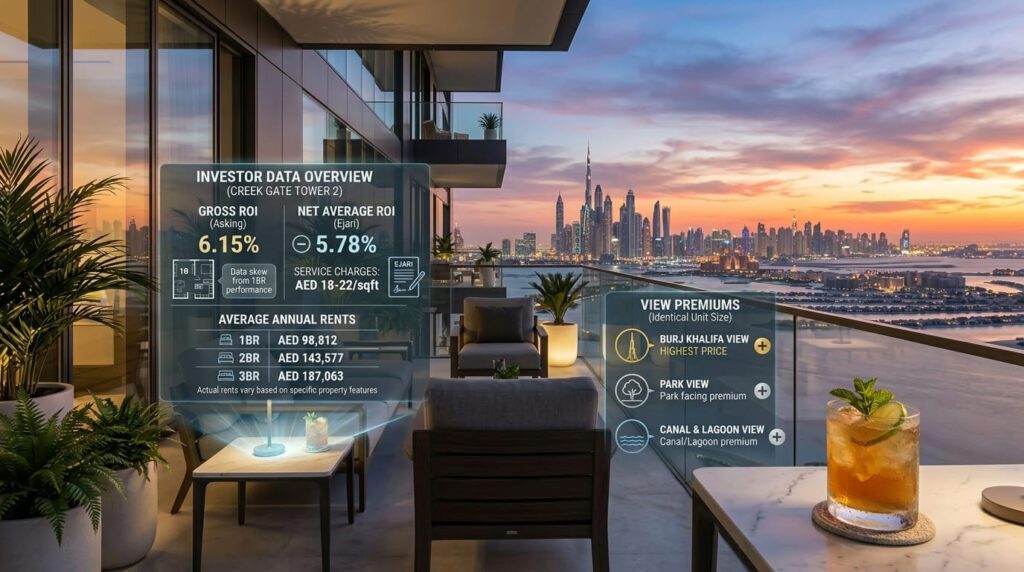 Rent, Yield, and View Premiums in Creek Gate Tower 2