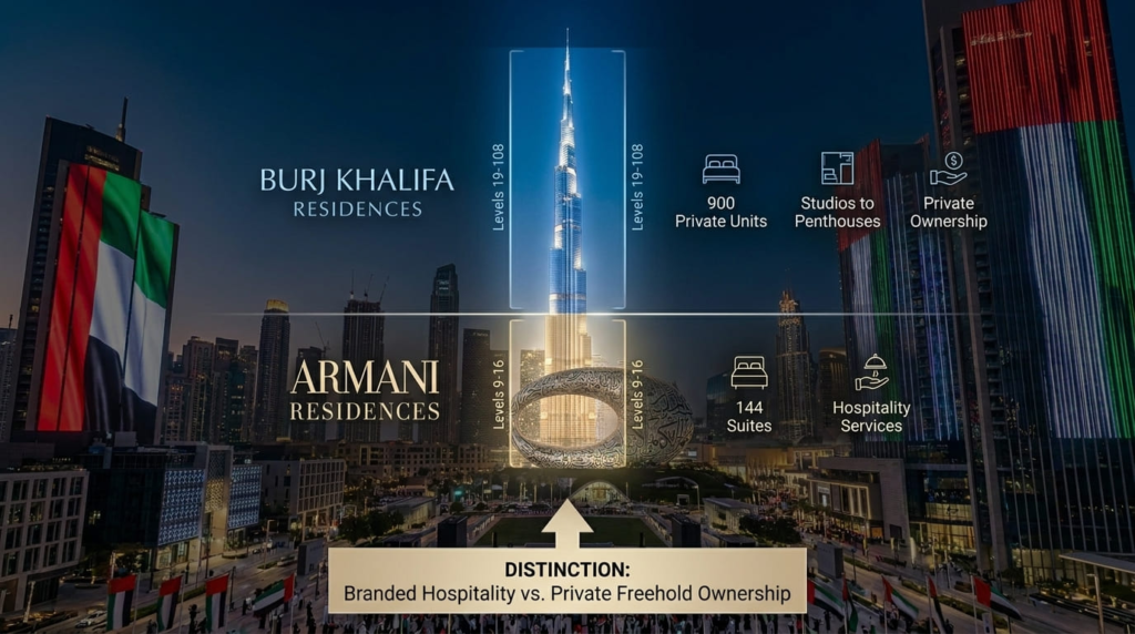 Burj Khalifa Residences vs. Armani Residences