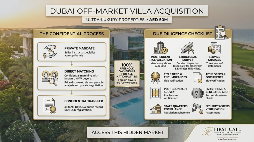 Off-Market Acquisition and Due Diligence