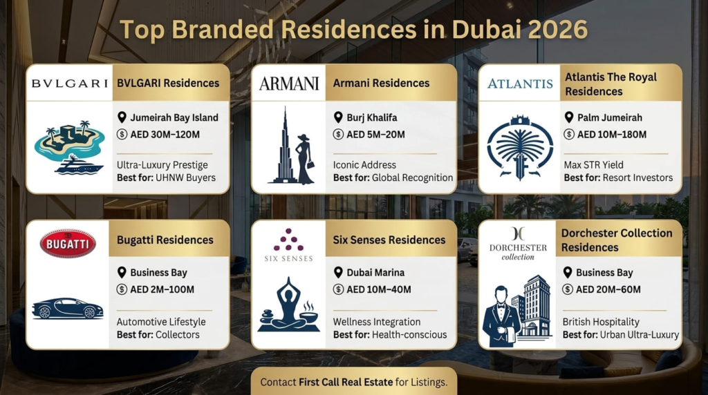 Top Branded Residences in Dubai 2026