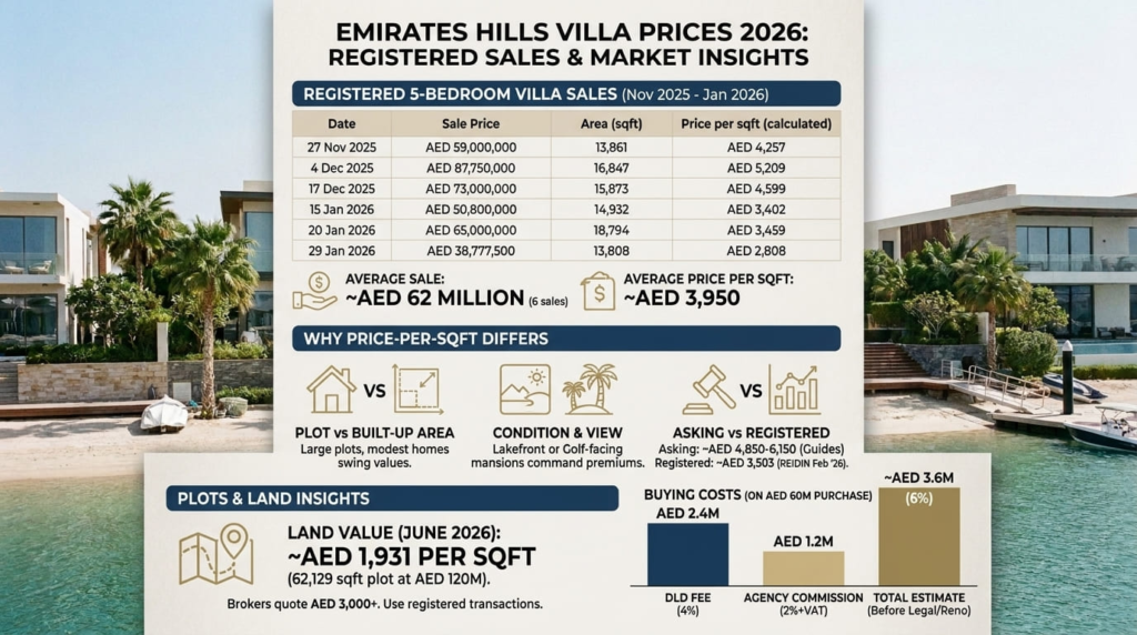 Emirates Hills Villa Prices in 2026